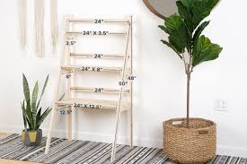 Build the platform base so that it will fit inside of the span created by the ladder. Diy Ladder Plant Stand Proflowers