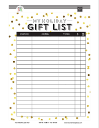 Holiday Gift List Free Printables Me My Big Ideas Holiday Gift List Christmas Shopping List Planner Gift