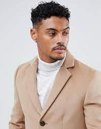 Asos harris tweed overcoat in gray check. River Island Smart Overcoat In Camel Asos