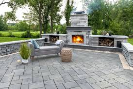Cost for outdoor stone patio with fireplace. Outdoor Fireplaces Powell Stone Gravel