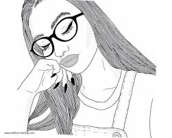 102 best coloring pages for girls images on pinterest. Teenage Girl Coloring Page Novocom Top
