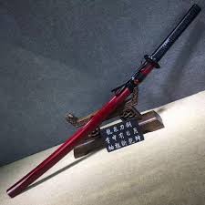Katana High Carbon Steel Etch Blade Solid Wood Alloy Full Tang High Carbon Steel Katana Carbon Steel