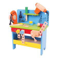 Banco da lavoro grande per bambini banchetto con attrezzi giocattolo h.85cm | gioco per bambini | età: Banco Da Lavoro In Legno Per Bambini Con Attrezzi E Costruzioni Re Artu