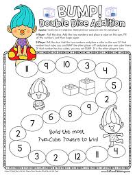 You and your little one will have a lot of fun trying out these activities. Double Dice Addition Bump Kindergarten Mom