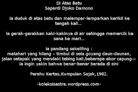 Di Atas Batu Atasan Puisi Batu