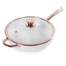 Tower T800003rw Linear 28cm Multi Pan Non Stick White And Rose Gold Brand New 5056032925854 Ebay Rose Gold Kitchen Gold Kitchen Rose Gold