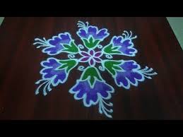 7 Dots Flower Muggulu Small Rangoli Kolam Pulli Kolam Friday Kolam Kolam New Designs You Pattern Design Drawing Rangoli Border Designs New Rangoli Designs