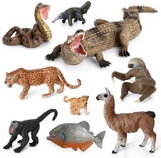 Dense forests do not favor large animals, with few exceptions, like the. Amazon Com Animal Figurines Toys Volnau 9pcs South America Figures Zoo Pack For Toddlers Kids Christmas Birthday Gift Preschool Educational Rainforest Jungle Forest Animals Sets Shantou Chenghai Huifengda Plastics Company Limited Toys