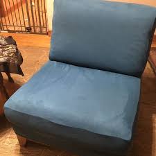 slipcover white suede chair cover for armless chair slipper etsy slipper chair slipcover armless accent chair slipcovers