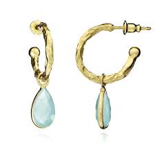 Marina Gemstone Hoops Gemstones Gemstone Earrings Earrings