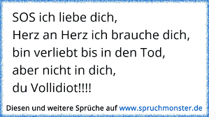 Sos Ich Liebe Dichherz An Herz Ich Brauche Dichbin Verliebt Bis In