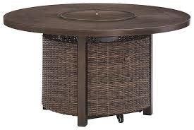 Patio fire pits come in square or round shapes, or you can custom design the shape that you want. Paradise Trail Round Fire Pit Table P750 776 Fire Pits Carey S Furniture