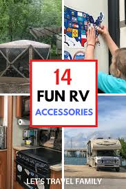 Check Out Our 14 Fun Rv Accessories For Your Camper Or Motorhome As A Full Time Traveling Family We L Rv Accessories Full Time Traveling Family Family Travel