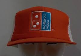 Vintage Domino S Pizza Early Eighties 1980 S Red Truckers Baseball Cap Hat White Mesh Vintage Trucker Hats Pizza Hat Domino S Pizza