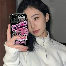 Funda de teléfono con colgante de corazón de amor de cachorro lindo  coreano, Funda suave a prueba de golpes para iPhone 14, 13, 12, 11 Pro Max,  X, XR, 7, 8 Plus, SE3