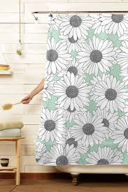 Daisy Mint Blocks Green Shower Curtains Mint Green Shower Curtain Mint Green Bathrooms