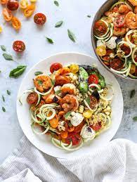 Summer Shrimp Zoodle Bowls Recipe Healthy Recipes Healthy Dinner Recipes