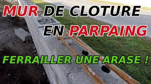 Hauteur maximale d un mur de cloture. Comment Ferrailler L Arase D Un Mur De Cloture En Parpaing Tuto1 Youtube