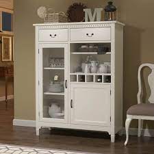 Dining room display cabinets where modern frontages meet clever storage. Anderra Solid Mahogany Wood White Tall Bar Cabinet With Drawers