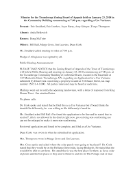 Minutes for the Ticonderoga Zoning Board of Appeals held