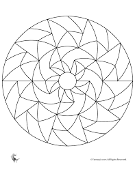 Simple Geometric Mandala Woo Jr Kids Activities Geometric Coloring Pages Mandala Coloring Geometric Mandala