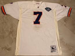 Details About John Elway 7 Denver Broncos 75th Anniversary Patch Mitchell Ness Jersey 2xl