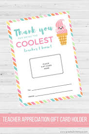 Take out cards are great because your dollars go a lot further, so a $10 gift card is still fantastic. Teacher Appreciation Gift Card Holder Ice Cream Thank You Etsy In 2021 Teacher Appreciation Gift Card Teacher Appreciation Gift Card Holder Gift Card Holder