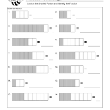 Fraction worksheets for kids of grade 3, grade 4 and grade 5. Identify The Fraction Worksheet 1 Of 10
