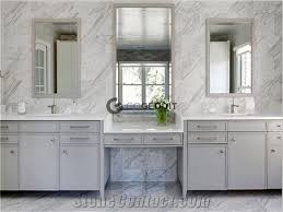 Willoughby way master bath with marble countertops, white cabinetry, mirrors,. Volakas White Jazz White Marble Bathroom Tiles From China Stonecontact Com