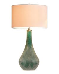 Cove Sea Glass Table Lamp Art Glass Table Lamp Glass Lamp Green Table Lamp