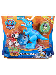 Add some color to everest, chickaletta, and. Paw Patrol Dino Rescue Pup And Dinosaur Action Figure Set Marshall