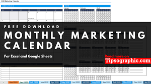 Show 12 months calendar in 2021, you can print directly from your browser. Monthly Marketing Calendar Template For Excel Free Download Tipsographic