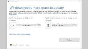 Free Up Space To Install The Latest Windows 10 Feature Update Windows Help Microsoft Update Microsoft Windows 10 Features