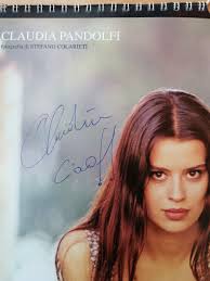 MICHELLE HUNZIKER CLAUDIA PANDOLFI E. HENGER AUTOGRAFI SU CALENDARIO 1998