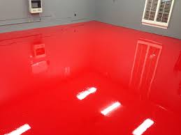 Safety Red Color Polyurethane Floor With A Heavy Duty Moisture Remediation Vapor Barrier System Install Beneath Polyurethane Floors Creative Flooring Flooring