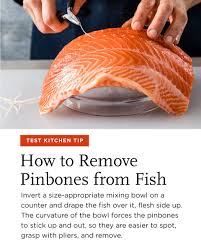 Rub fillets evenly with oil and season. America S Test Kitchen On Twitter Here S An Easy Way To Remove The Pin Bones From A Side Of Salmon