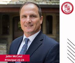 It is with great pleasure that we announce the appointment of Mr. John  McCaul as the next principal of Archbishop Spalding High School. With a  Bachelors from St. Joseph's University, a Masters