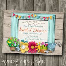 Imprima Usted Mismo 5 X 7 Patio Y Boda Ducha Invitacion Patio Pareja Es U Garden Shower Invitations Couple Wedding Shower Couples Wedding Shower Invitations
