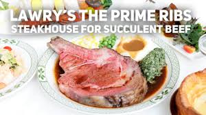 Cook the meat at 500 degrees for 5 minutes per pound of the actual weight. Lawry S The Prime Rib Singapore Grand Steakhouse Known For Succulent Beef And Lobsters Youtube