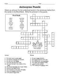 With a balance of sweet and educational, this book makes the day perfectly palatable for 4th graders. Antonyms Crossword Puzzle 3rd Grade 4th Grade By Kelly Connors