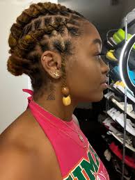 May your skin glow and your locs grow ~ Short loc styles..