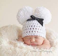 Newborn Pom Pom Hat Newborn Photo Prop White Pom Pom Hat Etsy Crochet Baby Hats Crochet Baby Photo Prop Newborn Baby Hats
