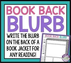 Novel Assignment Book Jacket Blurb Writing Novel Study Activities Book Jacket Novels