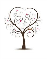 Fingerabdruck Baum Vorlage Fingerfarben Gastebuch Bluten Blatter Malen Herzform Nest Stammbaum Tattoo Baum Vorlage Fingerabdruck Baum