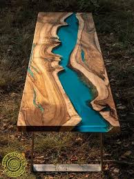 bench live edge resin river with turquoise glowing pigment etsy wood resin table epoxy wood table epoxy resin wood