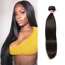It has a human hair feel and comes in 3 sizes: Amazon Com Brazilian Virgin Hair Straight 1 Bundle 100 Unprocessed Brazilian Straight Human Hair Weave Bundles Weaving Natural Black Color 10 Inch Beauty