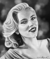 I drew Scarlett Johansson a few years ago too, just saw someone post  there's, mine is in soft pastels xxxx
