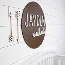 1000pcs per design at least ; Round Wood Name Sign Custom Nursery Sign Craftcuts Com