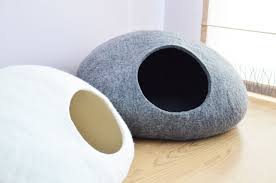 Pet Bed Cat Bed Cat Cave Puppy Bed Cat House Pet Furniture Cat Nap Cocoon Custom Color Felted Cat Bed Xs S M L Pet Beds Cat Cat Cave Puppy Beds