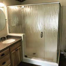 Heavy Glass Shower In Brushed Nickel Hardware Finish With 3 8 Cardinal Wisp Glass In 2020 Glass Shower Framed Bathroom Mirror Bathroom Mirror